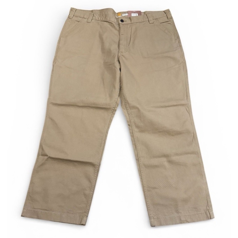 Carhartt Rugged Flex Relaxed Fit Work Pants Mens 42x28 Tan Stretch